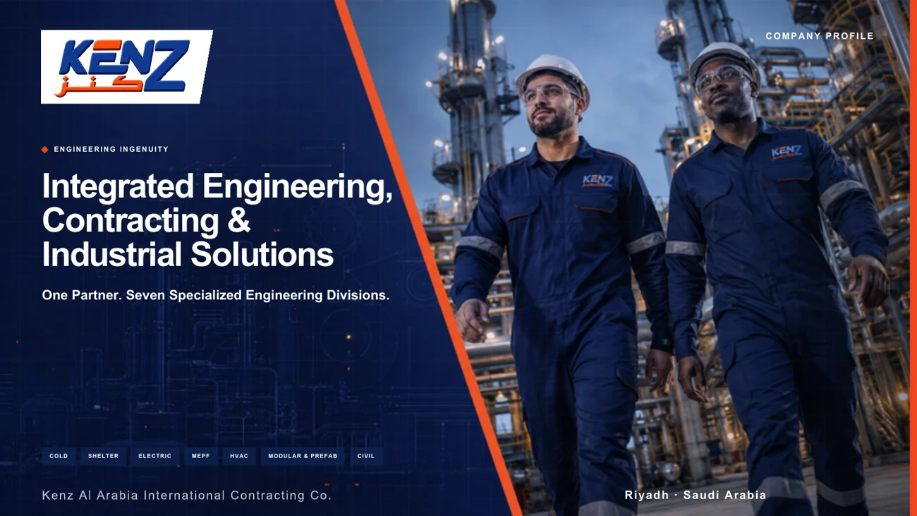 KENZ company profile cover designed by Dilshook Amin